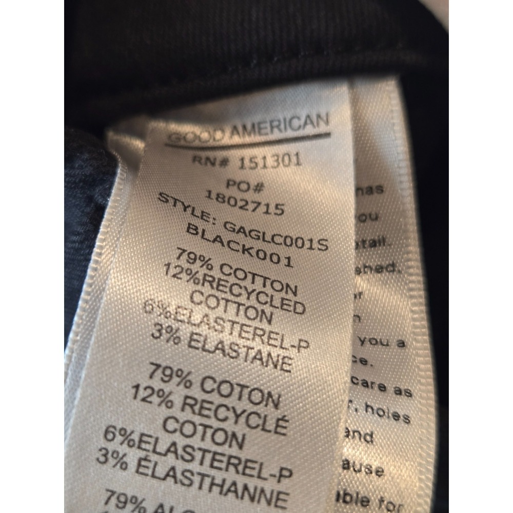 Good American Jeans 4/27 Black Good Legs Skinny Crop Stretch Denim GAGLC001S - Picture 4 of 10